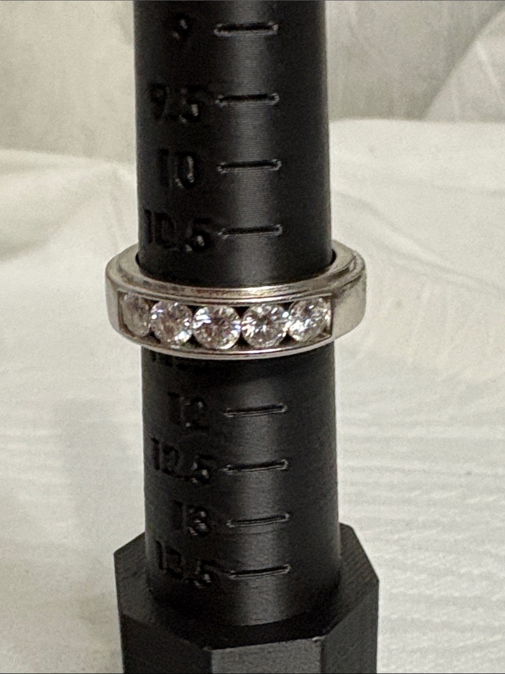 Sterling Silver CZ Band size 11